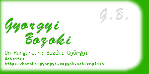 gyorgyi bozoki business card