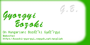 gyorgyi bozoki business card